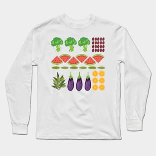 Food Flat Lay Long Sleeve T-Shirt